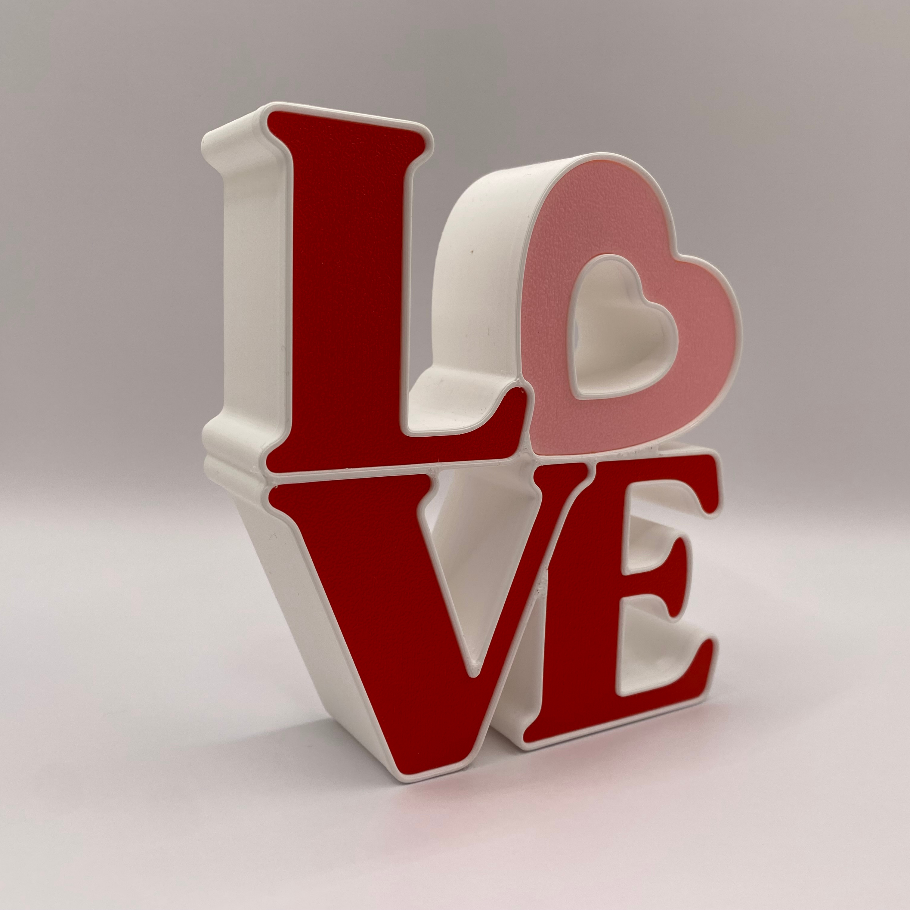Love Ornament 3d Printed Sculpture | Multicolour Art Piece | Gift for Her or Him