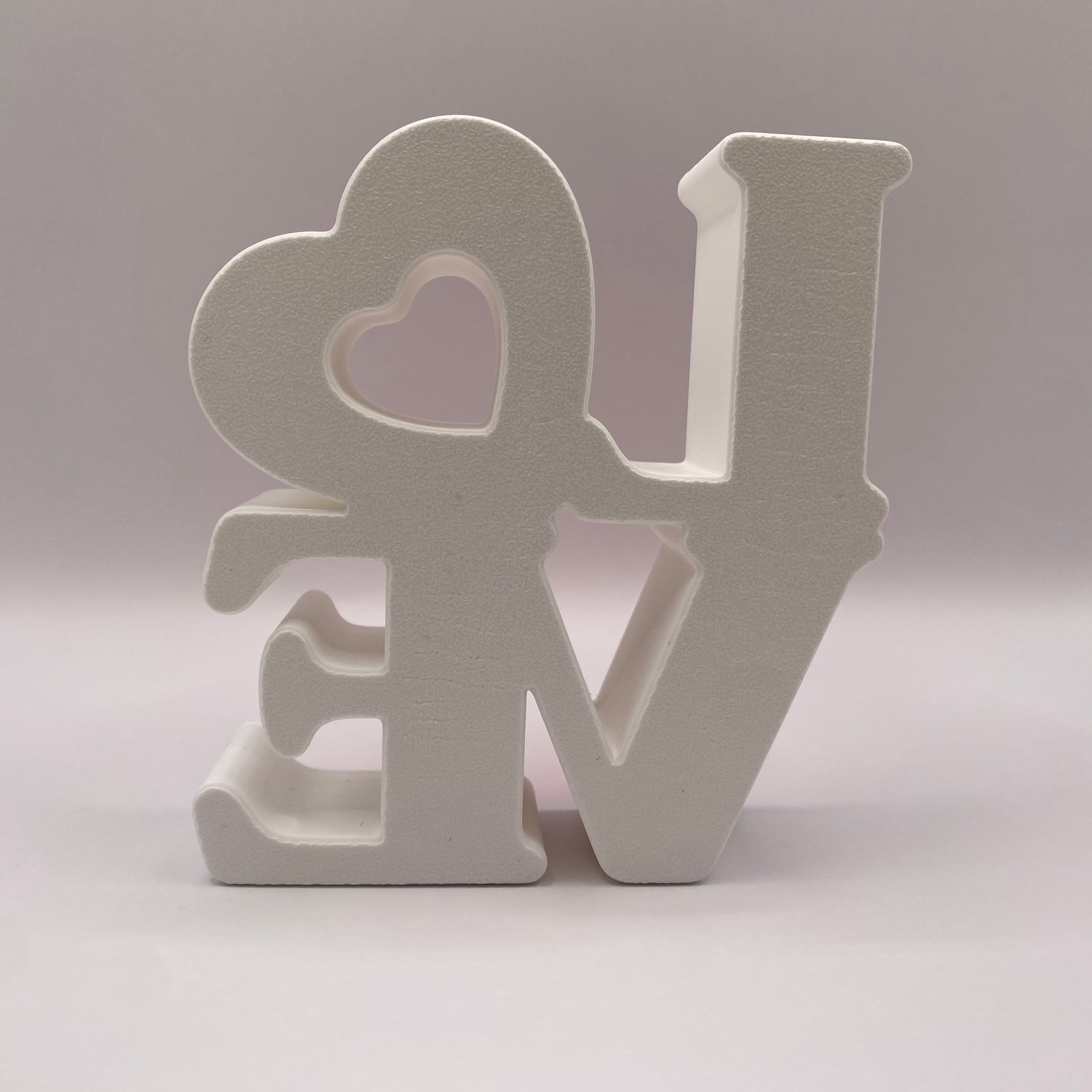 Love Ornament 3d Printed Sculpture | Multicolour Art Piece | Gift for Her or Him