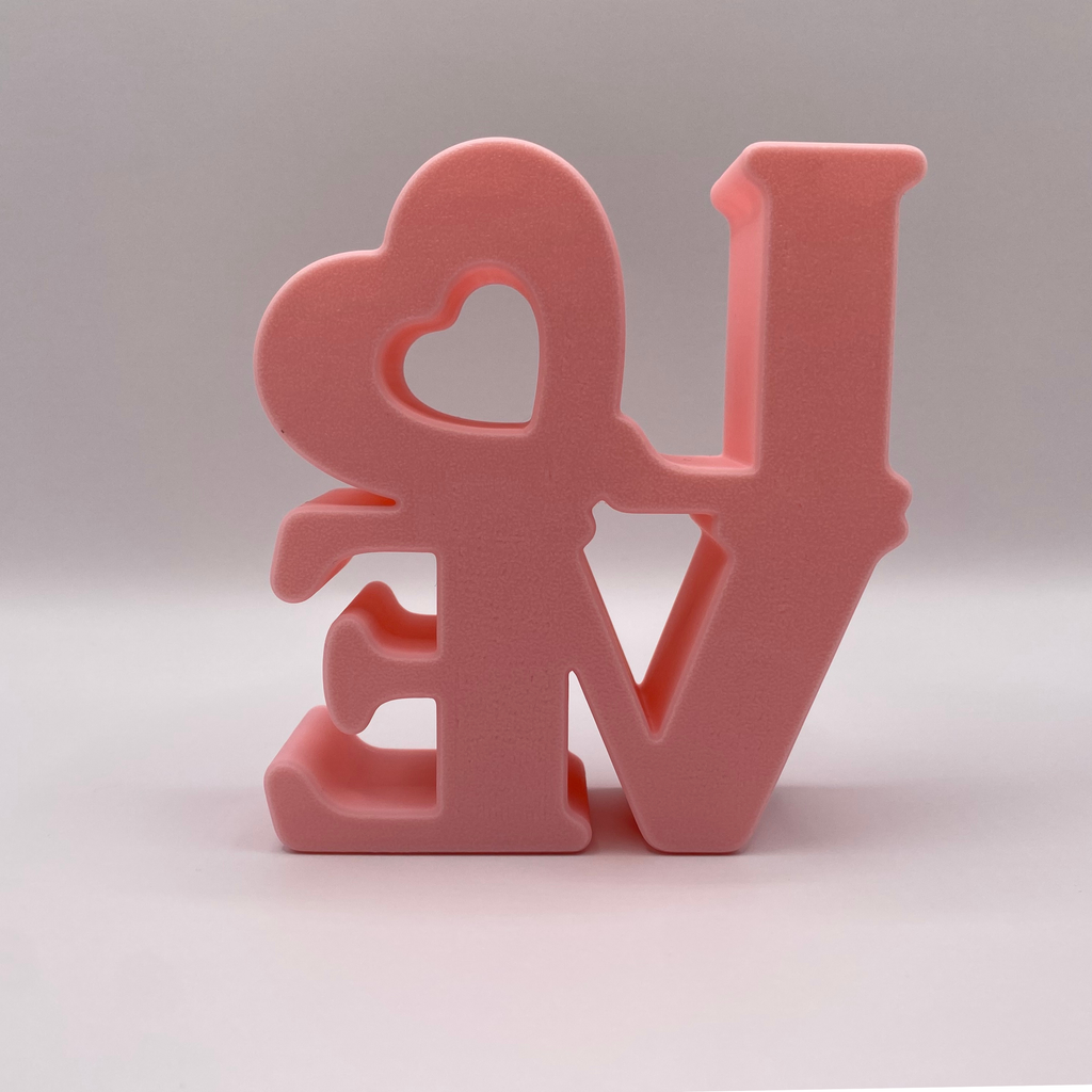 Love Ornament 3d Printed Sculpture | Multicolour Art Piece | Gift for Her or Him